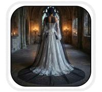 Unsutuo Pearl Bride Wedding Veil 1 Tier Cathedral Veil Fingertip Bridal Tulle Veil with Headpiece for Women and Girls (L:118",W:59", Black)