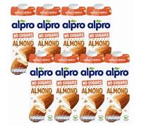 Unsweetened Almond Milk 1L x 8 Compatible with Alpro Long Life Plant Based Drink with Welari Thank You Card | (8 Pack)