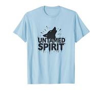 Untamed Spirit: Wild Wolf Howl for Free Souls T-Shirt, Men, Baby Blue, 3XL