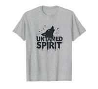 Untamed Spirit: Wild Wolf Howl for Free Souls T-Shirt, Men, Heather Grey, 3XL