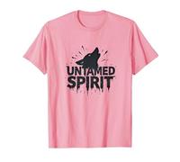 Untamed Spirit: Wild Wolf Howl for Free Souls T-Shirt, Men, Pink, 3XL