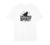 Untamed Spirit: Wild Wolf Howl for Free Souls T-Shirt, Men's Big and Tall, White, 5X Tall