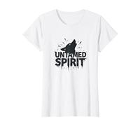 Untamed Spirit: Wild Wolf Howl for Free Souls T-Shirt, Women, White, XL