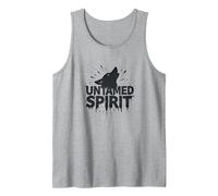 Untamed Spirit: Wild Wolf Howl for Free Souls Tank Top, Men, Heather Grey, XXL