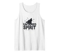 Untamed Spirit: Wild Wolf Howl for Free Souls Tank Top, Men, White, XL
