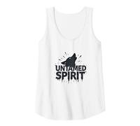 Untamed Spirit: Wild Wolf Howl for Free Souls Tank Top, Women, White, M