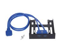 UNTERING 20 Pin 3.5" Floppy Bay Front Panel 2 Ports USB Expansion Adapter Connector