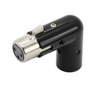 UNTERING 3Pin Male To Female Elbow Auditory Adapter For Mixer And Microphones Connection Metal Auditory Adapter