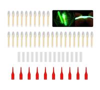 UNTERING 50Pcs Night Fishing Glows Stick Green Fluorescent Light Rod High Brightness Fishing Lightsticks Fit Most Float Types Glow Stick Accessory Light