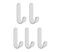 UNTERING 5pcs Adhesive Wall Hooks for Hanging Keys Clothes Hanger Door Robe Hook Coat Rack Towel Holder Bathroom Accessories Adhesive Hanger
