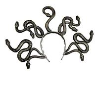 UNTERING Adult Medusas Snake Costume Headband Halloween Queen Cosplay Hair Hoop Party Raves Hair Accessories Medusas Headband