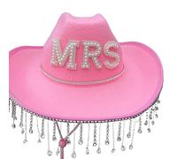 UNTERING Bride Cowboy Hat Cowboy Mrs Bride Bachelorette Party Bridal Cowgirl Bachelorette Hats For Bridal