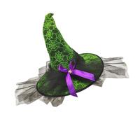 UNTERING Cool Witch Hat Veil Tulle For Women Men Teenagers For Halloween Party Cobweb Sheer Retro Wizard Cosplay Halloween Witch Hat For Women