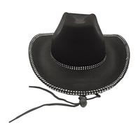UNTERING Cowgirl Hat Bejeweled Cowboy Disco For Music Festivals Wide Brim Encrusted Rhinestones Versatile Knight Cowboy Hat Men Western
