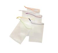 UNTERING Elegant Ribbon Handle Soap Net For Creating Rich Lather Reusable Shopping Bags To Store Produce Toy Organization Mesh Washable Bags