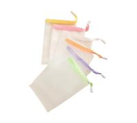 UNTERING Elegant Ribbon Handle Soap Net For Creating Rich Lather Reusable Shopping Bags To Store Produce Toy Organization Mesh Washable Bags