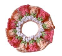 UNTERING Fashionable Elegant Styles Elastic Crochet Head Wrap Colorful Knitting Flower Hairband for Trendy Women Ladies Unique Hairband