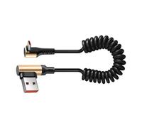 UNTERING Fast Power Cable USB To Type C Spring Reinforced Body Anti Break Design Angled Connectors Suitable For Mobile Devices Spring Protections Data Line