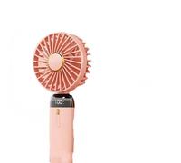 UNTERING Foldable Handheld Fan With Digital Display 5 Speed USB Rechargeable Cooling For Indoor Outdoor Travel Adjustable Speed