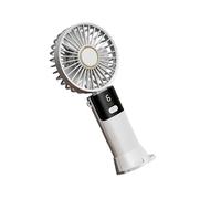 UNTERING Foldable Handheld Fan With Digital Display 5 Speed USB Rechargeable Cooling For Indoor Outdoor Travel Adjustable Speed