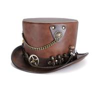 UNTERING Halloween Costume Accessory Punk Top Hat Suitable For Music Festival Raves And Carnivals Celebration Headwear Festival Costume Hat