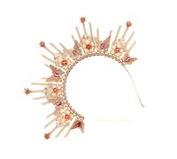 UNTERING Handmade Gothic Crowns Hair Accessory Exquisite Gothic Crowns Hair Accessory Elegant Headbands for Stage Performances Fashionable Women’s Headband