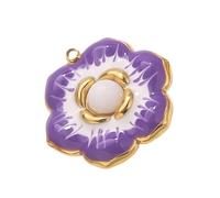 UNTERING Nature Inspired Blossom Pendant Craft Charm For Handmade Jewelry Accessories And Gifts Stainless Steel Flower Pendant