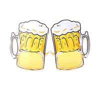 UNTERING Novelty Beer Glasses Fancy Dress Party Christmas Decor Napkins Gold