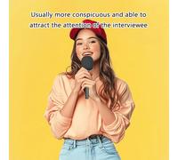 UNTERING Professional Interviewer Mic Adapter Stick With Interchangeable Mount For Various Devices Construction Wind Resistant Handheld Interviews Microphone