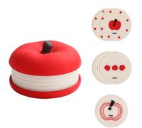 UNTERING Round Coasters Nonslip Rubber Base Bright Fruit Shape Perfect for Hot Drink and Table Protections Artistic Teas Cup Mats