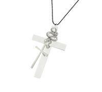 UNTERING Stylish Crosses Pendant Charm Necklace Resistant To Tarnish Jewelry Accessory For Personalize Expression And Faith Fashion Statement Accessory