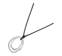 UNTERING Stylish Wax Cord Necklace Unique Necklace Distinctive Geometric Pendant Present For Youthful Women Modern Fashion Accessory
