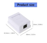 UNTERING Wall Coupler Adapter Cat5e Cat5e RJ45 Junction Box 8P8C UTP Unshielded Single Port Desktop RJ45 Mount Box Connector