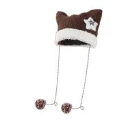 UNTERING White Brim Hat Casual Knitted Cap Y2K Girl Hot Girls Picture Prop With Crocheted Slouchy Knitted Bucket Hats For Women