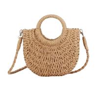 UNTERING Women's Straw Bag Casual Shopper Shoulder Bag Drawstring Fashionable Daily Shopping Handbag for Various Occasion shoulder handbag