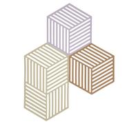 Untersetzer Hexagon Set 3 Stck, Indigo/Fog/Olive Taupe