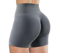 Unthewe Womens Workout Seamless Scrunch Butt Lifting Shorts High Waisted Tummy Control Gym Yoga Shorts, Skyscraper, M