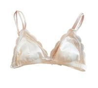 Untied Lace Triangle Cup Bralette for Women Soft Comfort Wireless No Underwire Thin Style Everyday Lightweight Support Clothing Cotton Sports Bra Sleep Tee Red Push Up