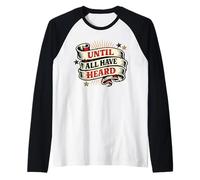Until All Have Heard Christian Duty Trad Tattoo Scroll Style Raglan Baseball Tee