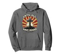 Until All Have Heard Christian Duty Trad Tattoo Style Cross Pullover Hoodie