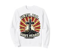 Until All Have Heard Christian Duty Trad Tattoo Style Cross Sweatshirt