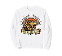 Until All Have Heard Christian Duty Trad Tattoo Style Lion Sweatshirt