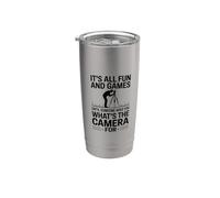 Until Someone Asks You What's The Camera for, Land Surveyor Stainless Steel Insulated Tumbler
