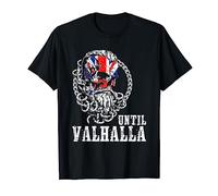 Until Valhalla Viking UK Flag Norse Mythology Til Valhalla T-Shirt