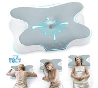 Untimaty Memory Foam Pillow, Orthopedic Pillow,Two Heights Available, Neck Support Pillow with Cooling Washable Cover, Ergonomic Side Sleeper Pillow for Side, Back & Stomach Sleepers(Light Grey)