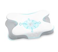 Untimaty Memory Foam Pillow, Orthopedic Pillow,Two Heights Available, Neck Support Pillow with Cooling Washable Cover, Ergonomic Side Sleeper Pillow for Side, Back & Stomach Sleepers(White & Grey)