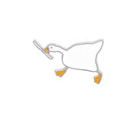 Untitled Goose Game Big Cartoon Cute Enamel Brooch Funny Animal Pin Collectible for Fans (E, One Size)