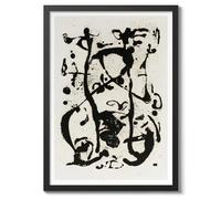 Untitled Jackson Pollock Print, Abstract Expressionist Splatter Painting Poster, Iconic Art For Modern Interiors, Wall Decor for Home, Office, A2 (Black Frame) - 62.5x45.1cm