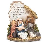 Unto You a Savior is Born 10 inch Christmas Nativity Scene Sculpture Figurine