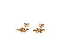 Untold Stories 18K Gold Plated Knot Stud Earrings for Women - Minimalist Dainty Love Knot Earrings, Hypoallergenic Small Gold Studs, Waterproof and Tarnish-Resistant,Everyday Jewellery Gift for Her